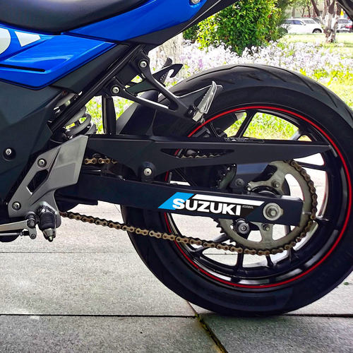 适用铃木机车GSX250减震贴后平叉DL250反光贴装饰改装防水贴膜