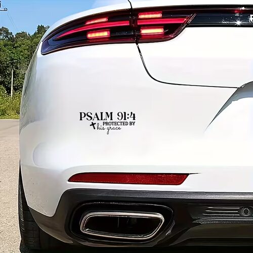 汽车贴纸PSALM9:14摩托车电动车通用时尚英文字母车身车尾贴纸
