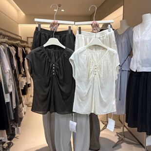 ABOWLAB30310夏季2026新款度假慵懒风松弛感套装短裤上衣两件套女