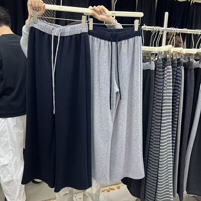 SMT十三行2025秋冬新款松紧腰系带显瘦百搭卫裤休闲裤女长裤5229