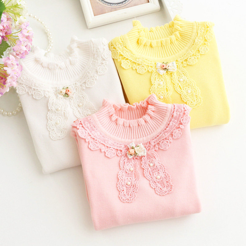 秋冬季童装18款女童纯棉羊毛衣小宝宝针织上衣3周岁儿童花领卫衣在类目 童装/婴儿装/亲子装, 毛衣/针织衫中 - 来自Buy2taobao.com提供专业的淘宝代购服务