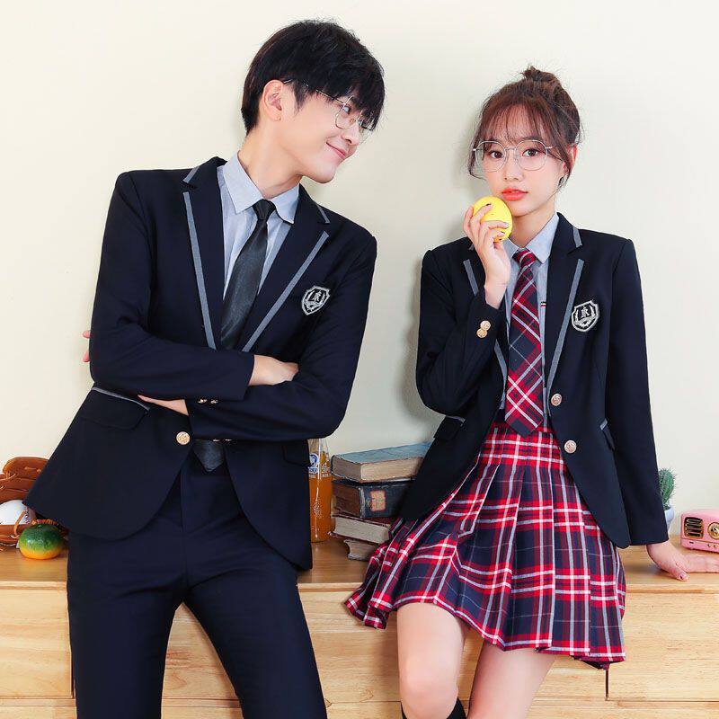 春秋西装套装女学院风幼师园服JK制服学生校服职业装男女同款西服