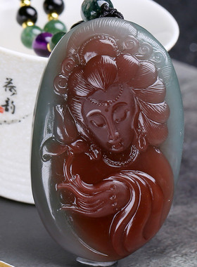 雕刻件吊坠天然玛瑙男女项链坠
