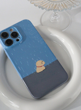 可爱蓝色EMO小狗菲林手机壳适用苹果13promaxiphone15PROMAX15plus15PRO华为NOVA4NOVA10PRO小米13VIVOX90女