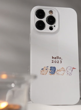 韩系可爱白色菲林手机壳日系亮面小清新适用苹果11/12/13promaxiphone14华为nova8小米13pro全包P50软壳硬壳