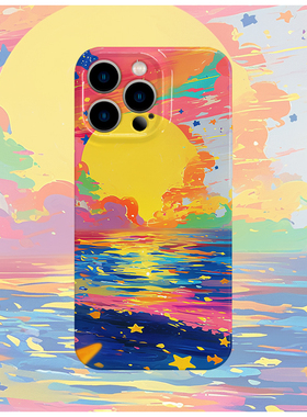 原创图案油画星星之海手机壳适用苹果16promaxiphoneOPPORENO10PROFINDX5PRO荣耀MAGIC4PROVIVOX200IQOONEO6