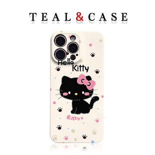 线条hellokitty软壳手机壳适用苹果16promaxiphoneOPPORENO10PROFINDX5PRO荣耀MAGIC4PROVIVOX200IQOONEO6