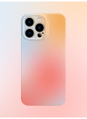 粉橙渐变小清新菲林手机壳适用苹果16promaxiphoneOPPORENO10PROFINDX5PRO荣耀MAGIC4PROVIVOX200IQOONEO6