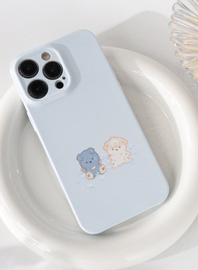 韩系可爱浅蓝色菲林手机壳亮面适用苹果13promaxiphone15PROMAX15plus15PRO华为NOVA4NOVA10PRO小米13VIVOX90