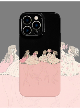 跳舞女孩优雅菲林手机壳亮面适用苹果16promaxiphoneOPPORENO10PROFINDX5PRO荣耀MAGIC4PROVIVOX200IQOONEO6