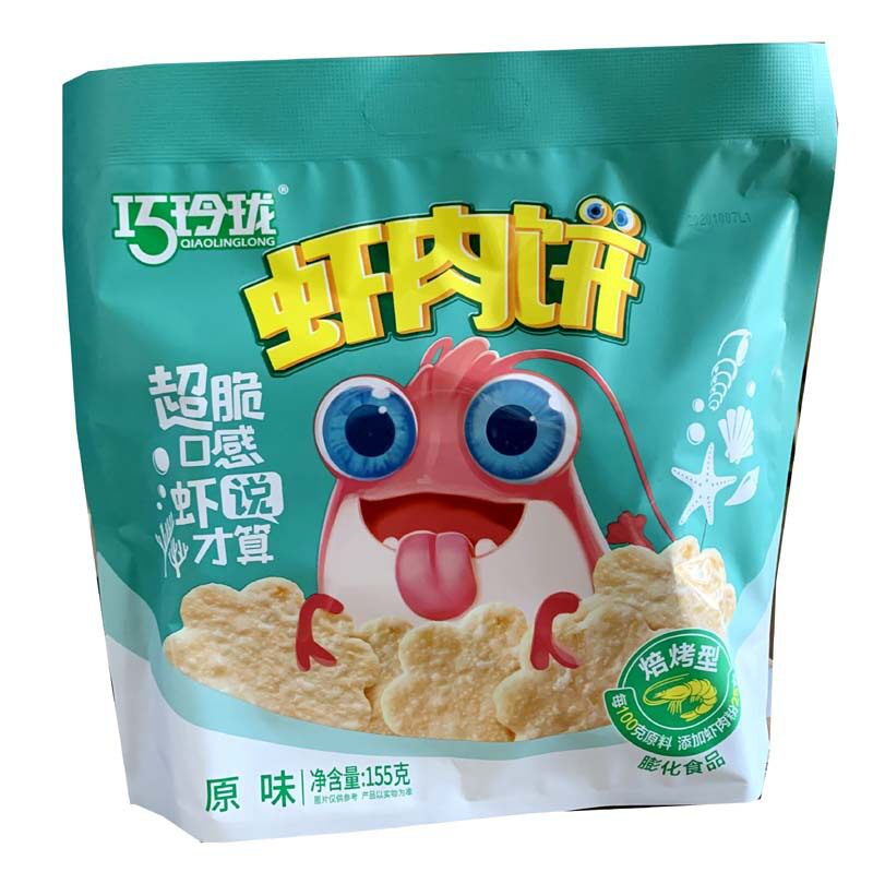 巧玲珑 虾肉饼 焙烤型虾肉饼 饼干 米饼 155克袋图片