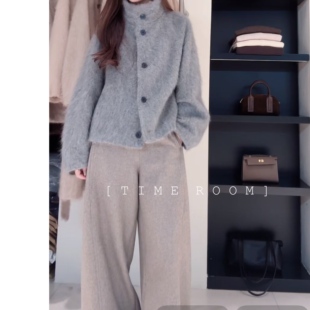 新款 TIME 2025冬季 轻奢外套 羊毛拉绒大衣 ROOM
