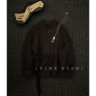 TIME ROOM 【巴黎午夜】2025冬季新款羊绒羊毛拉毛气质大衣