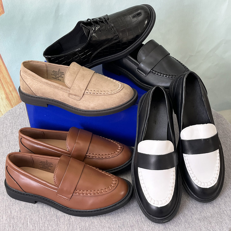 外贸出口低跟小单鞋乐福鞋女春夏