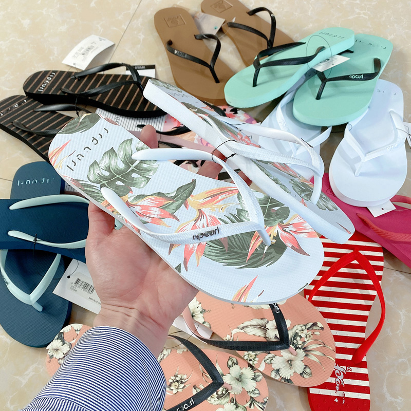 速干涂鸦沙滩平底人字拖