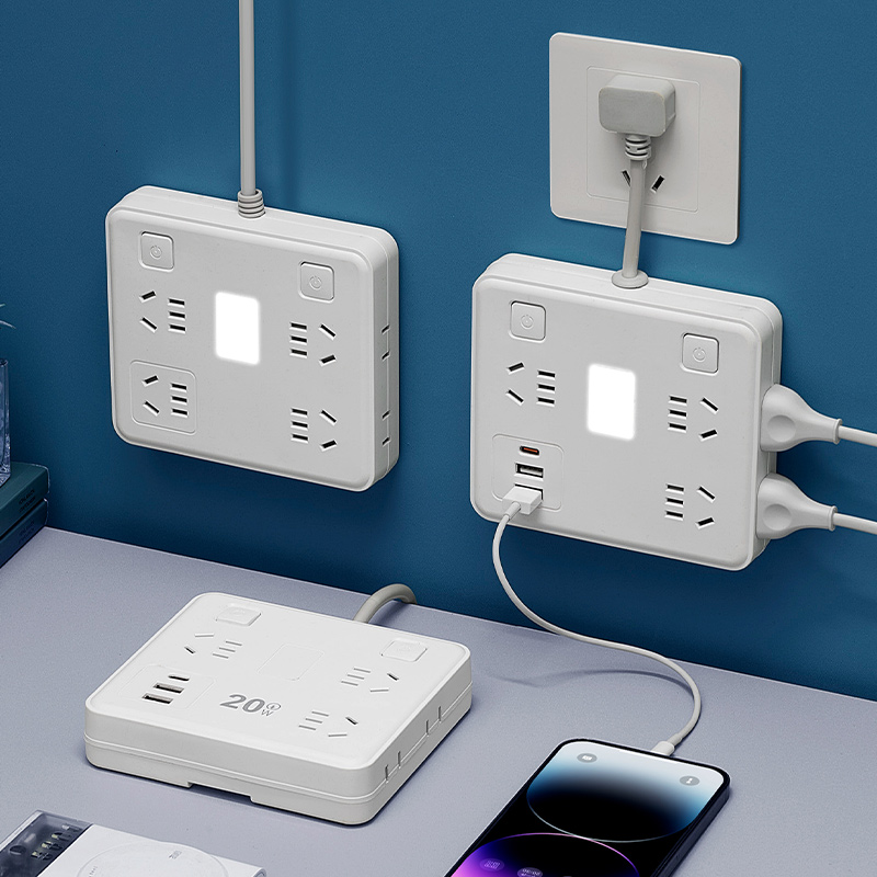 公正牛2脚插头插座接线板