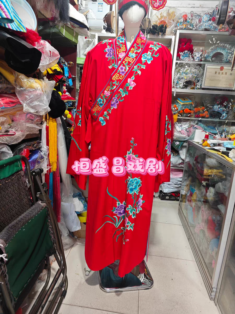 戏剧服装、小生绣花道袍、古装公子服、唐伯虎四大才子服