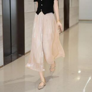 花满絮衬裙旗袍秋冬款专用打底无痕小个子流光纱裙裤2025新款春季