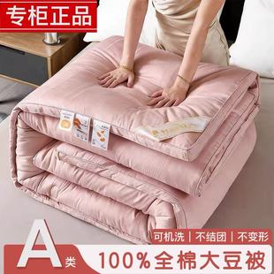 罗兰家纺100纯棉A类大豆纤维被子春秋被芯加厚保暖冬被单双人被