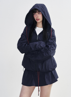 NS76 春夏新款夏宽松户外防晒UPF50+长袖外套减龄休闲短裤裙2件套