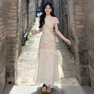 旗袍连衣裙气质长裙 国风碎花改良年轻款 巨好看裙子2026新中式 女装