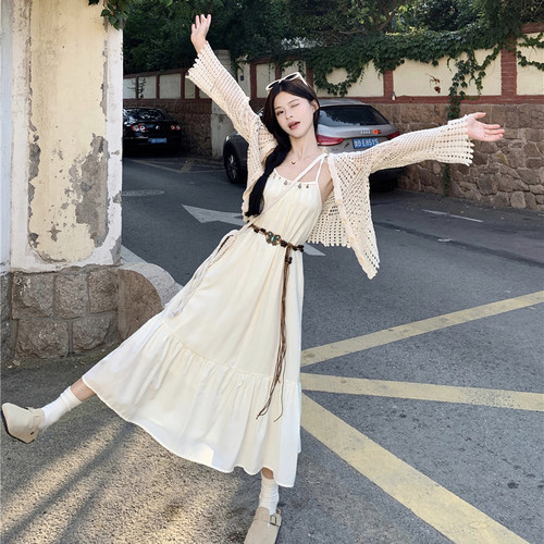 云南旅游度假穿搭吊带连衣裙套装