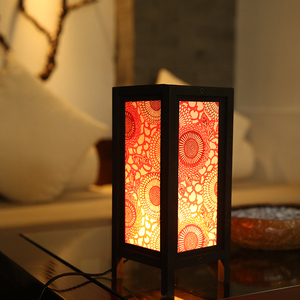 古典创意艺术雕花民族特色温馨手工东巴纸灯小夜灯装饰灯