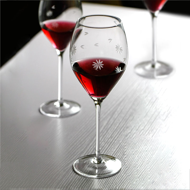 Chamvin 小众红酒杯葡萄酒杯香槟杯创意高脚杯樱花硝子杯日式杯子