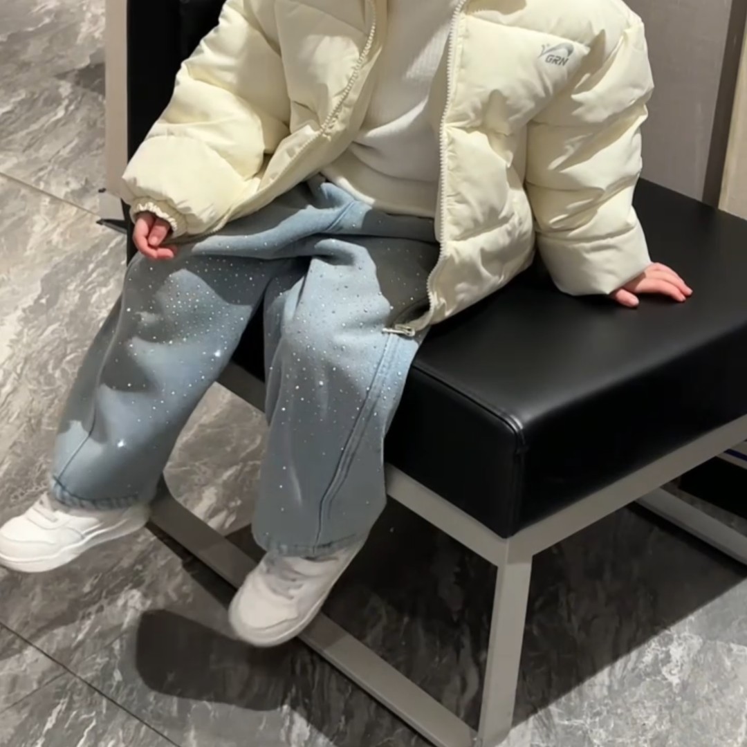 男女童春秋冬款2026新款亮闪闪时尚百搭牛仔裤潮流春季洋气长裤潮,童装/婴儿装/亲子装,儿童牛仔裤,淘宝优惠券,粉丝福利购,淘宝优惠卷