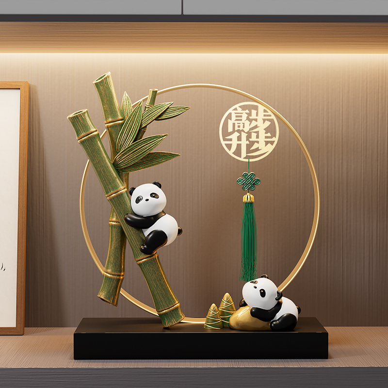 熊猫文创周边摆件高级感客厅办公室升职中国风送老外纪念品礼物