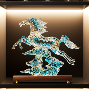 马到成功酒柜装饰摆件客厅轻奢高档玄关电视柜办公室乔迁开业礼物