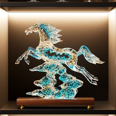 马到成功酒柜装饰摆件客厅轻奢高档玄关电视柜办公室乔迁开业礼物