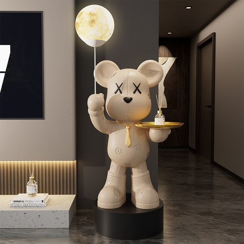 网红暴力熊摆件客厅大型落地电视柜旁装饰品公仔乔迁新居开业礼物