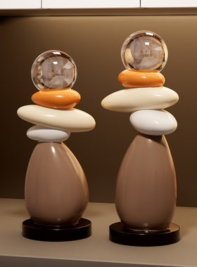 时来运转摆件高级感小众办公室招财客厅玄关电视柜酒柜艺术装饰品