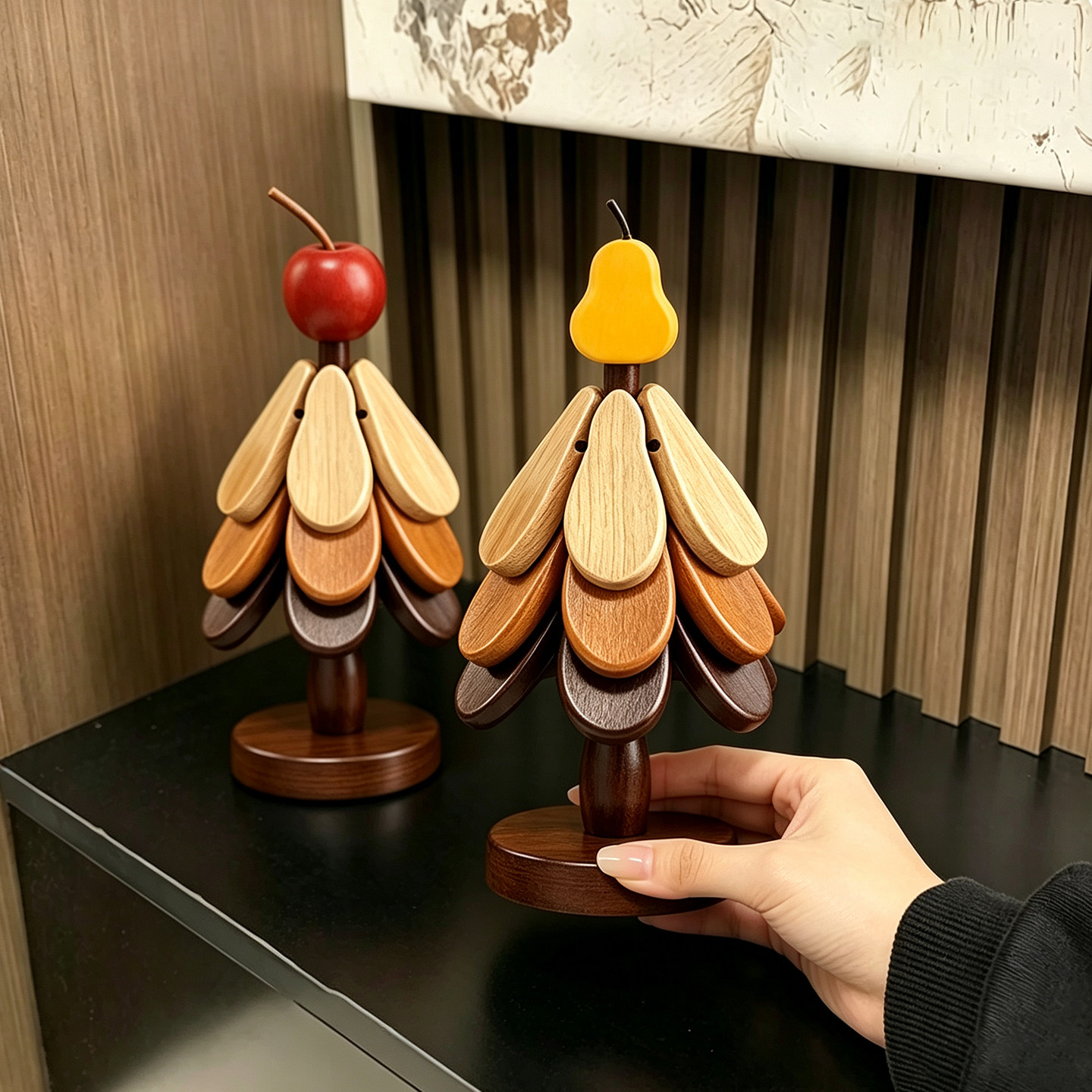 圣诞树隔热垫餐边柜装饰摆件轻奢高档防烫垫子锅垫碗杯垫乔迁礼物图片