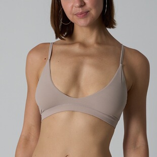 Triangle bralette无钢圈超薄运动内衣双层裸感性感深V无胸垫文胸