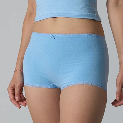 中腰内裤花边打底包臀高弹平角裤