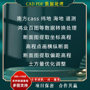 断面提取坐标高程偏距南方cass鸿业纬地道测海地百图数据转换提取