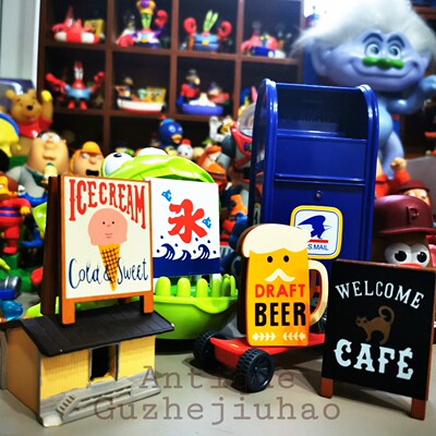 日式和风ins猫咖木质便签留言夹咖啡店啤酒甜筒摆件拍摄道具