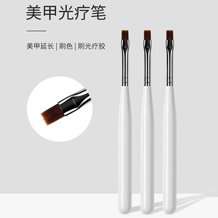 美甲平头笔美甲笔套装画花彩绘笔全套光疗拉线工具指甲油胶小毛刷