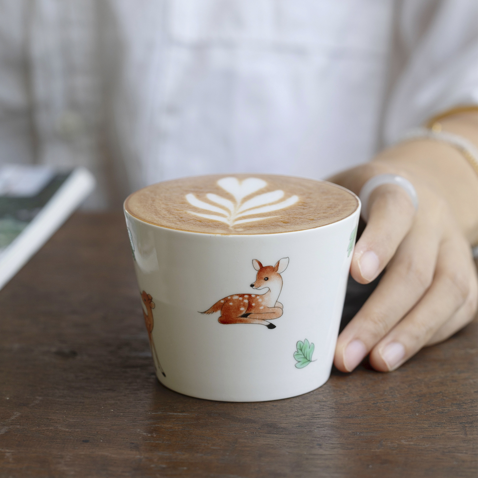 曼叙景德镇咖啡杯轻奢高级感手握杯陶瓷情侣杯子套装礼盒装送女生