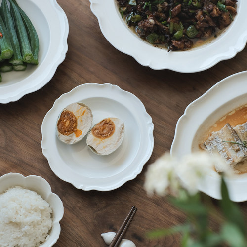 曼叙复古家用陶瓷早餐盘