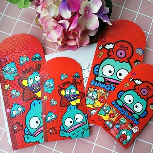 丑鱼红包2025新款镭射膜可爱卡通个性利是封人鱼汉顿新年动漫压岁