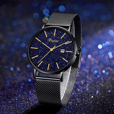得意鸟星空面超薄男士手表大表盘
