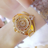 全自动时尚 2026正品 新款 潮流金色女士手表满天星女生非机械表防水