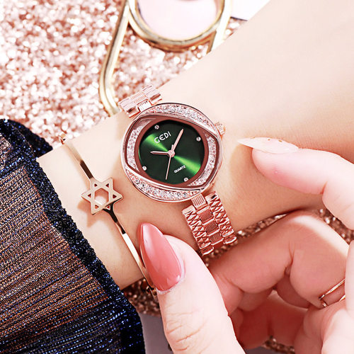 时尚手表潮流小表盘钢带防水女表