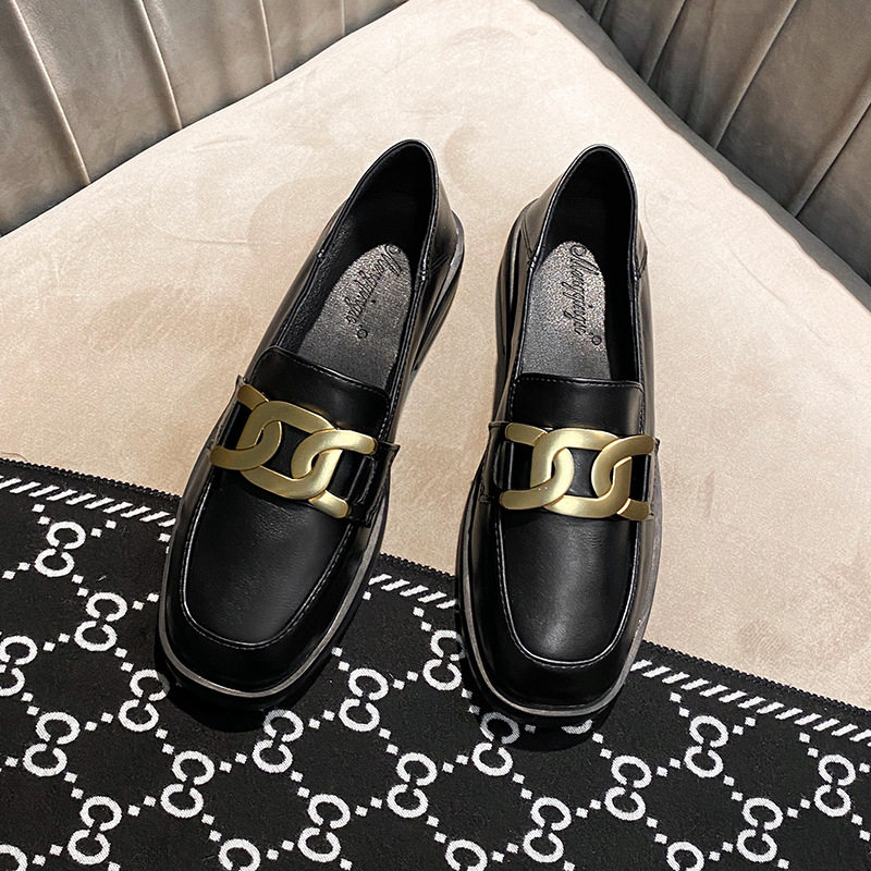 乐福鞋女2024年新款春秋季英伦风小皮鞋女单鞋厚底大码女鞋41-43,女鞋,时尚休闲鞋,淘宝优惠券,粉丝福利购,淘宝优惠卷