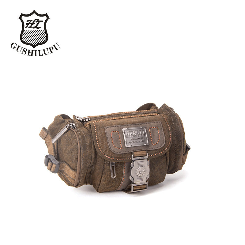 韩版腰包帆布胸包斜挎包休闲腰包骑行挎包手机包户外斜挎胸包