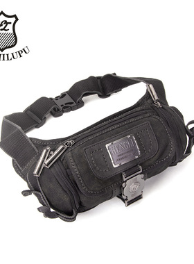 韩版腰包亨利帆布包休闲腰包欧美复古小挎包骑行户外胸包手机腰包