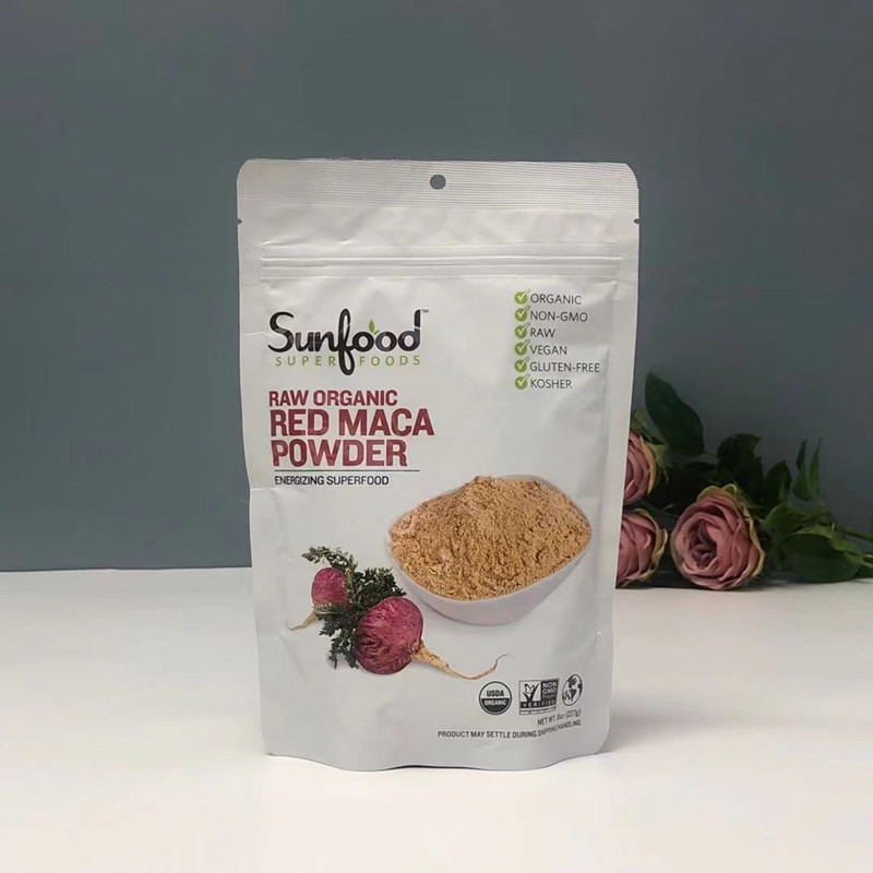 现货Sunfood red maca powder 秘鲁有机红玛卡粉无添加无麸质227g 保健食品/膳食营养补充食品 玛咖提取物 原图主图